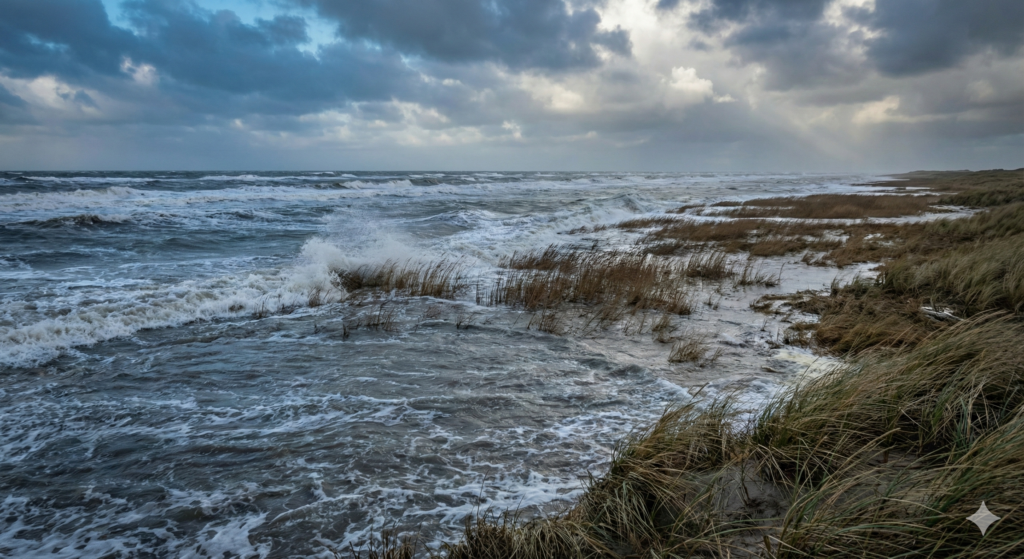 Sturmflut Meer Strand Fewo Live